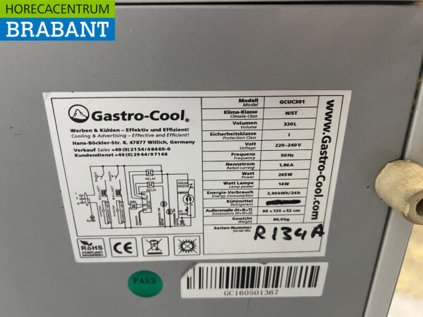 Gastro-Cool Bar Kühlbox 3 Flügeltüren 133,5 cm 230V Horeca – Bild 5